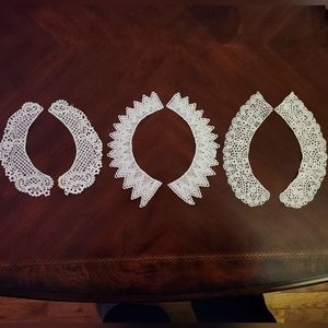 3 Vintage Lace Collars